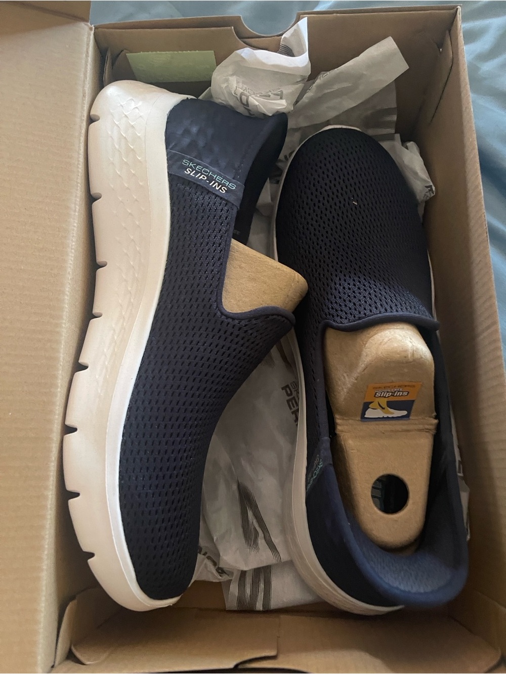 Sketchers Women's Go Walk Navy Blue Slip-On Sneaker Size 9.5, Memory Foam Insole - Picture 7 of 8